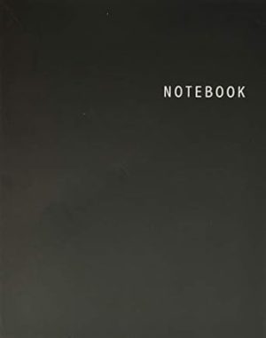 Notebook: Unlined Notebook - Large (8.5 x 11 inches) - 100 Pages - Black Cover