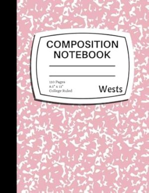 Composition Notebook College Ruled: Pastel Pink Marble Composition Book - Pink Notebook Journal for School, College, University, Work, Office Supplies - 8.5" x 11" - 110 Pages - Blank Lined Notebook