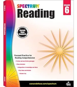 Spectrum Reading Comprehension Grade 6, Ages 11 to 12, 6th Grade Reading Comprehension Workbooks, Nonfiction and Fiction Passages, Analyzing Story Structure, and Critical Thinking Skills - 174 Pages