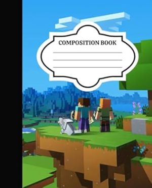 Composition Notebook: Primary Composition Journal for Kids, Teens, and Adults, 110 pages, Wide Ruled, Mine-craft