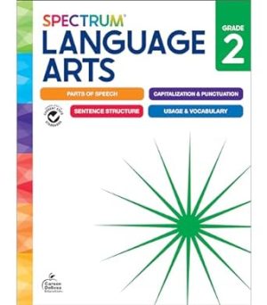 Spectrum 2nd Grade Language Arts Workbook, Second Grade Workbook Covering Parts of Speech, Punctuation, Sentence Structure, Grammar, and Vocabulary, Language Arts 2nd Grade Curriculum
