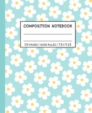Pastel Composition Notebook Wide Ruled: Cute Composition Notebooks Wide Rule For Teen Girls | Aesthetic Notebook | Students School Supplies