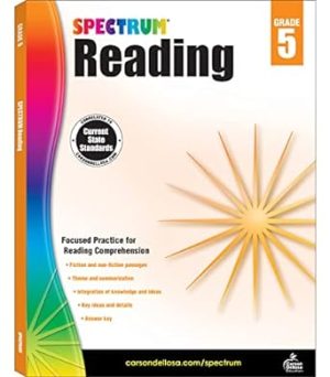 Spectrum Reading Comprehension Grade 5 Workbooks, Ages 10 to 11, 5th Grade Reading Comprehension, Nonfiction and Fiction Passages, Summarizing Stories and Identifying Themes - 174 Pages (Volume 24)