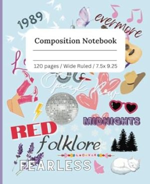 Composition Notebook: Taylor | Wide Rule Notebook, Composition Notebook, 7.5 x 9.25 in, 120 pages, for kids, teens, and adults.