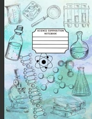 Interactive Science Composition Notebook Perfect for science labs: science notebook, journal, diary, graph and lined paper
