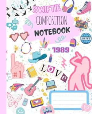Swift Composition Notebook: College Wide Ruled Composition Notebook - Girl Vintage Edition - for Kids, Teens and Adults | 110 Pages | 7.5 x 9.25 | Music Fans!