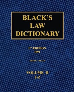 Black's Law Dictionary - 1st Edition (1891): Volume 2