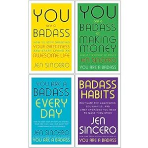 You Are a Badass Series 4 Books Collection Set by Jen Sincero (You Are a Badass, You Are a Badass at Making Money, You Are a Badass Every Day & Badass Habits)