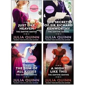 Julia Quinn Smythe-Smith Quartet Series Collection 4 Books Set (A Night Like This, Just Like Heaven, The Sum of All Kisses, The Secrets of Sir Richard Kenworthy)