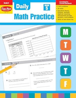 Evan-Moor Daily Math Practice, Grade 5
