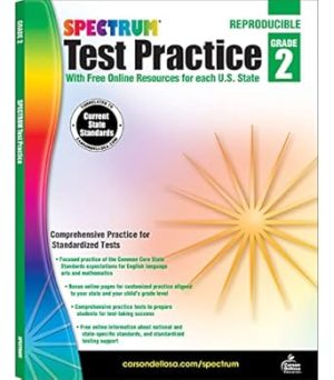 Spectrum Test Prep Grade 2 Workbook, Ages 7-8, Reading Comprehension, Language Arts & Math Workbook, Grammar, Vocabulary, Addition, Subtraction, Writing Practice Tests, 2nd Grade Test Prep Workbook