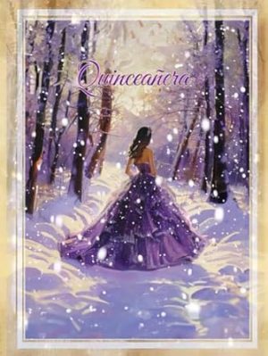 Quinceñera Quince Años: Chica con vestido púrpura en el bosque | Libro de visitas Cumpleaños de 15 años | Libro de registro de inicio de sesión de ... para quinceañeras | (Spanish Edition)