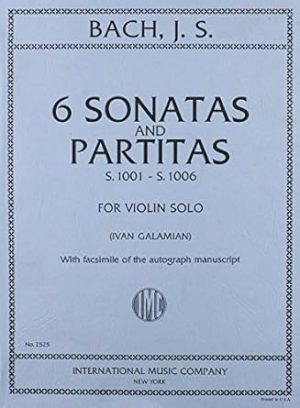 Bach, J.S. - 6 Sonatas and Partitas BWV 1001 1006 for Violin -by Galamian - International