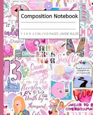 Composition Notebook: Taylor | Wide Rule Notebook, Composition Notebook, 7.5 x 9.25 in, 110 pages, for kids, teens, and adults.