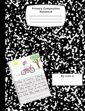 Primary composition notebook grades k-2: Marble Primary Composition Notebook with picture space | top half blank | Handwriting Practice Paper | ... Notebook for girls and boys | 120 Pages