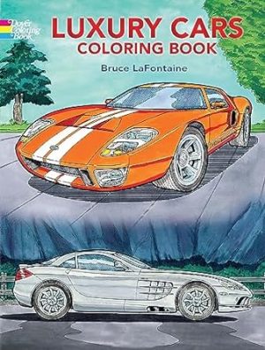 Luxury Cars Coloring Book (Dover Planes Trains Automobiles Coloring)
