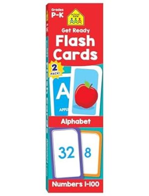 School Zone Get Ready for School Flash Cards: Learn the Alphabet & Numbers Combo Pack, Preschool, Kindergarten, ABCs, Uppercase and Lowercase Letters, Numbers, Counting, and More