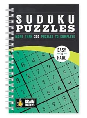 Sudoku: Over 200 Puzzles & Solutions, Easy to Hard Puzzles for Adults, Spiral-Bound (Brain Busters)