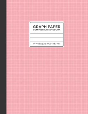 Graph paper Composition Notebook: Grid Paper Notebook | Quad Ruled | 100 Pages | 8.5 x 11" | Pink