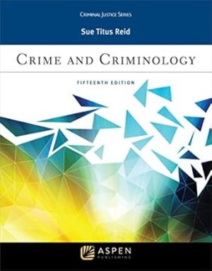 Crime and Criminology (Criminal Justice)