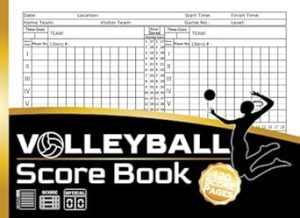 Volleyball Scorebook: Volleyball Score Record Book, Volleyball Stats Book for Score Keeping Middle School and High School, 8.25" x 6" 120 Pages