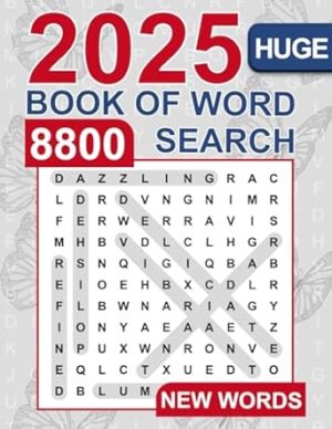 Huge Book of Word Search – 8800 New Words: Relaxing Word Search Puzzle Book for Adults and Seniors | Large Print and Anti Eye Strain | Giant and Fun Word Find for Adults (SENIORTASSE PUZZLE MASTERY)