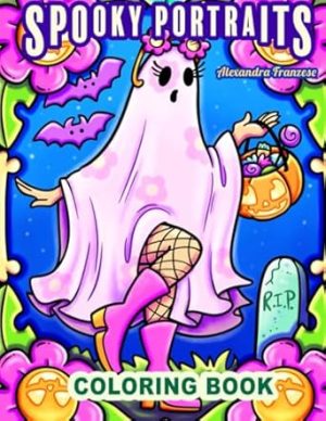 Spooky Portraits Coloring Book: Decorative Halloween Themed Images to Color, Seasonal Designs for Relaxation and Stress Relief
