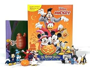 Disney Mickey Halloween My Busy Books - Storybook, 10 figurines, playmat