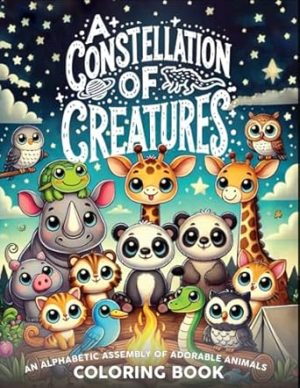 A Constellation of Creatures Coloring Book: An Alphabetic Assembly of Adorable Animals