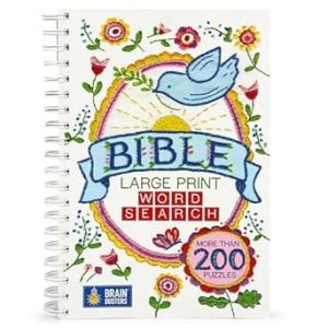 Large Print Bible Word Search Puzzle Book: Over 200 Puzzles to Complete with Solutions - Include Spiral Bound / Lay Flat Design and Large to ... for Inspirational Word Finds (Brain Busters)