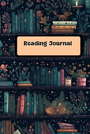 Reading Journal: Moody Cottagecore Pattern Illustration | Cute Dark Bookshelf Aesthetic Reading Log for Girls, Teens, Women 200 Pages