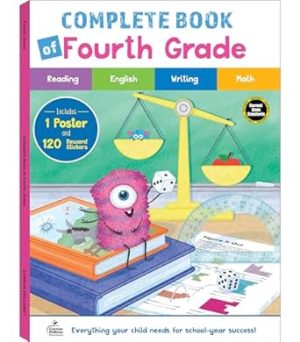 Carson Dellosa The Complete Book of 4th Grade Workbook, Parts of Speech, Writing and More, 4th Grade Workbooks All Subjects for Classroom or Homeschool Curriculum