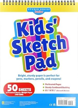 Kids' Sketch Pad (50 perforated sheets of high quality paper. Acid-free)