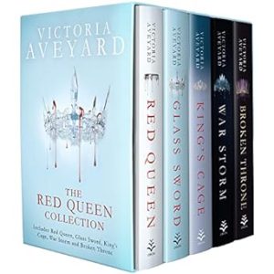 The Red Queen Collection Series Books 1 - 5 Box Set by Victoria Aveyard ( (Red Queen, Glass Sword, King's Cage, War Storm & Broken Throne)