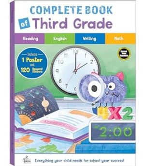 Carson Dellosa The Complete Book of 3rd Grade Workbooks, Reading Comprehension, Math, Writing and More, Third Grade Workbook for Classroom or Homeschool