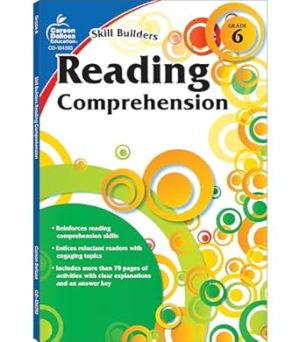 Carson Dellosa Skill Builders Reading Comprehension Grade 6 Workbook, Middle School Reading Passages and Vocabulary Builder for Kids Ages 11-12, 6th Grade Reading Comprehension Workbook