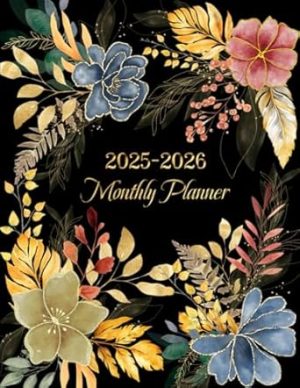 2025-2026 Monthly Planner: Two Year (January 2025 through December 2026) with Holidays